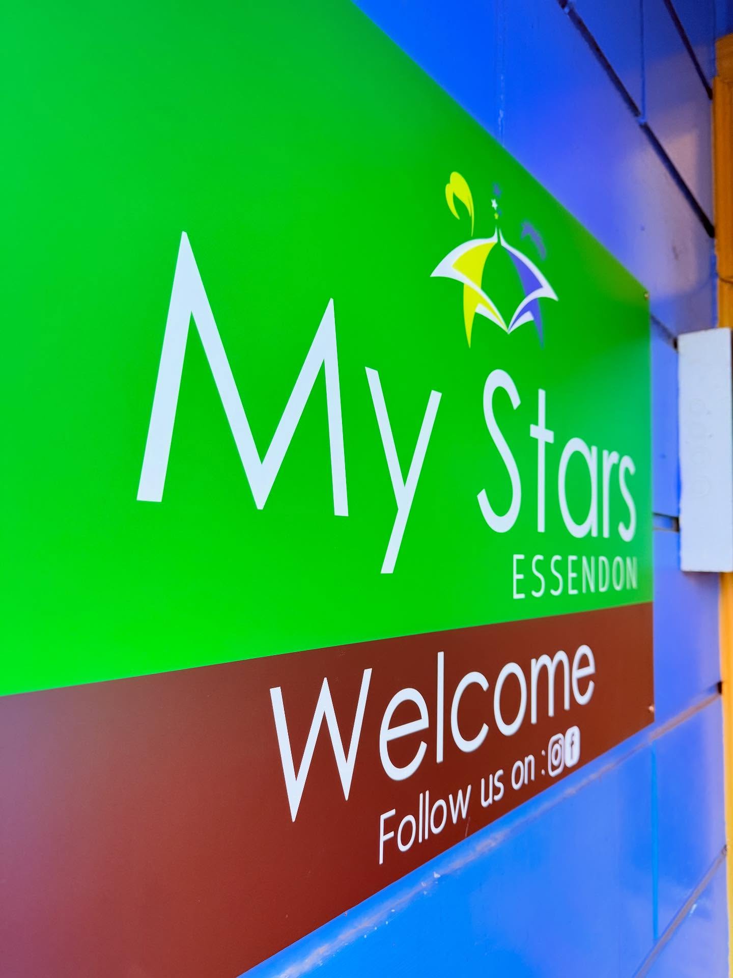Welcome sign at the entrance